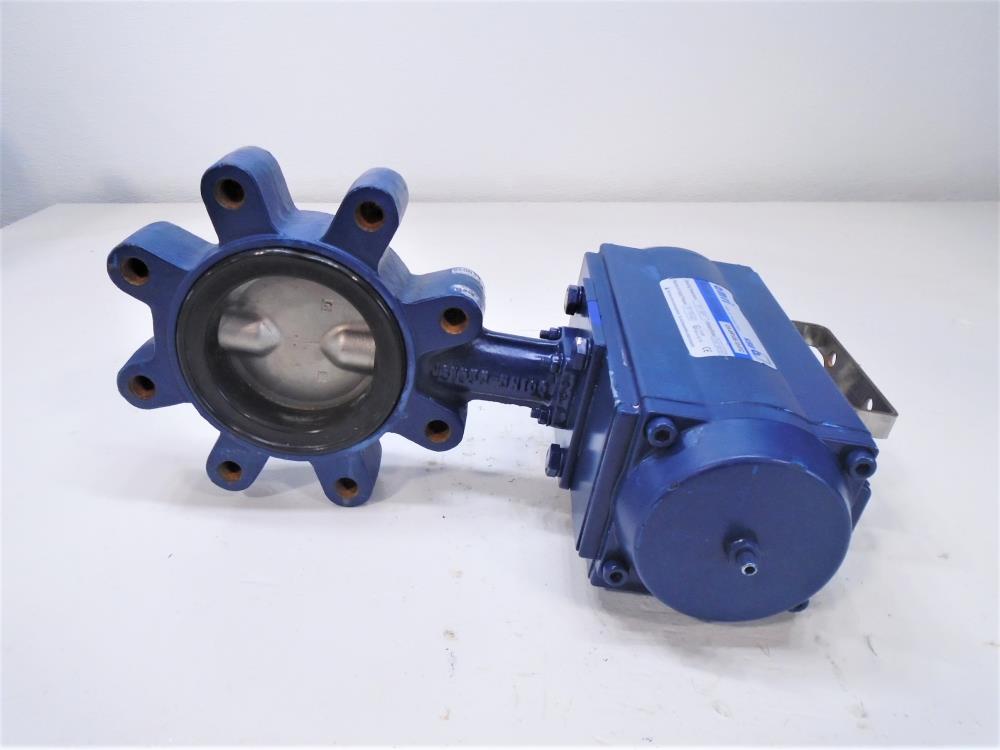 Amri 4" 150# Lined Butterfly Valve, Cast Iron 3G6K6XC w/Actuator CA-SR105-10-F/C